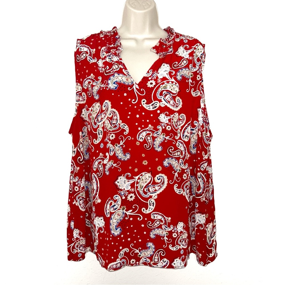5 for $25 🌙 Red Paisley Women's Top